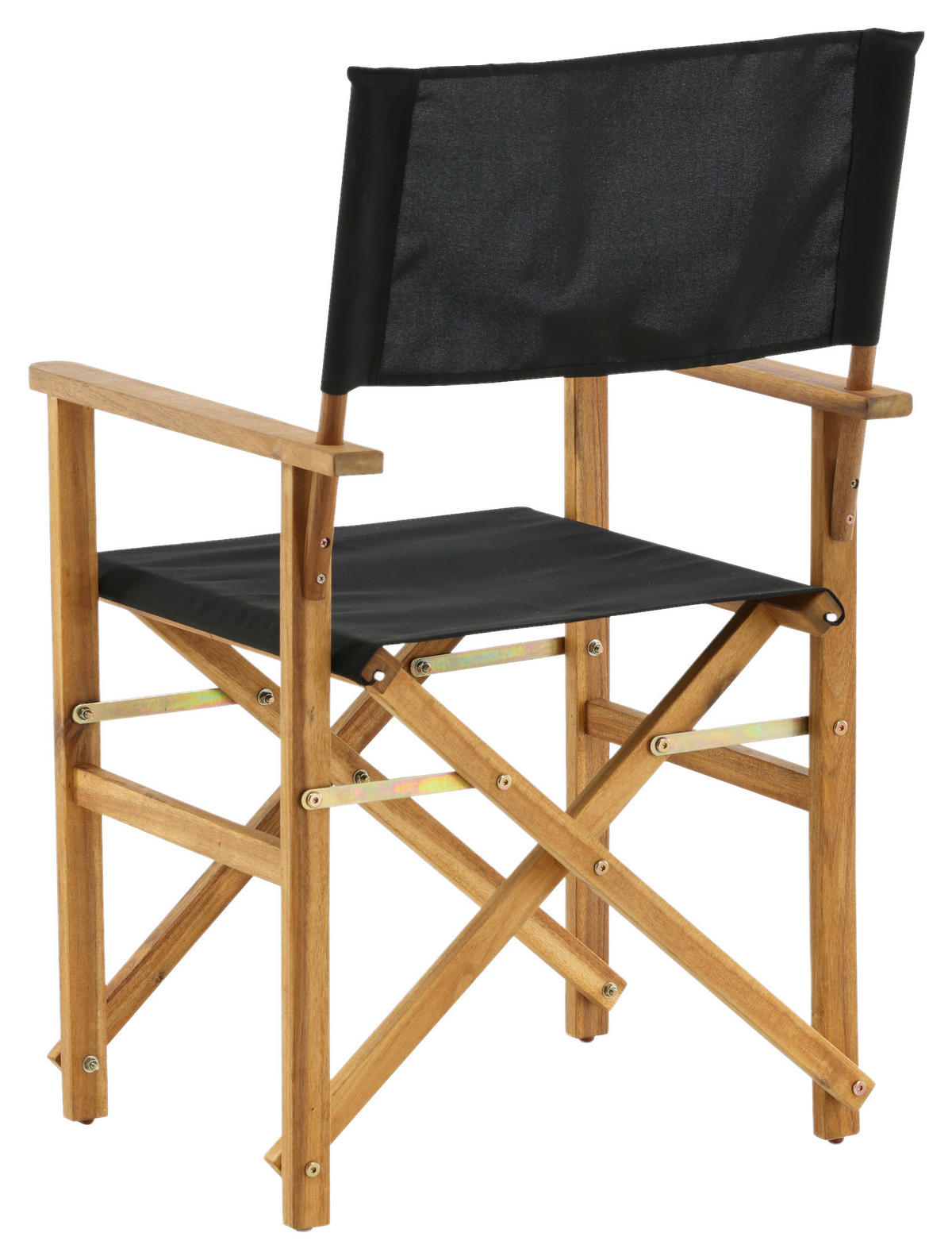 KLAPPSTUHL Textilgeflecht Akazie massiv Schwarz, Akaziefarben  - Schwarz/Akaziefarben, KONVENTIONELL, Holz/Textil (53/90/55cm) - Gardenson