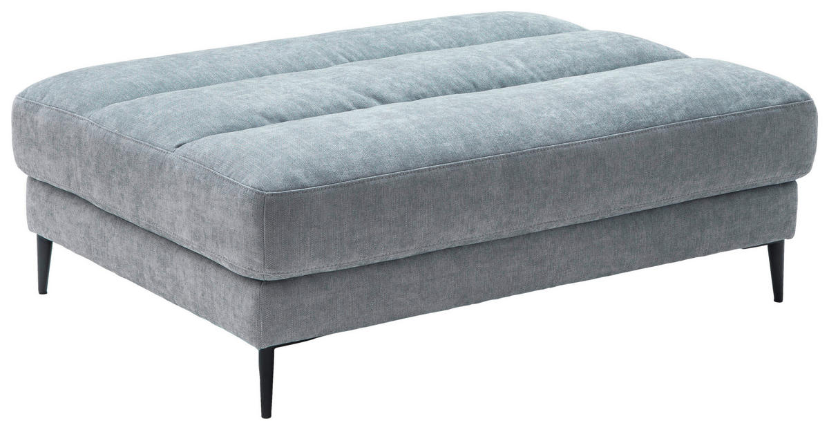 HOCKER in Textil Hellblau  - Schwarz/Hellblau, Design, Textil/Metall (90/83/125cm) - Dieter Knoll