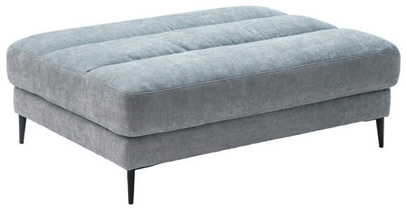 HOCKER in Textil Hellblau  - Schwarz/Hellblau, Design, Textil/Metall (120/43/90cm) - Dieter Knoll