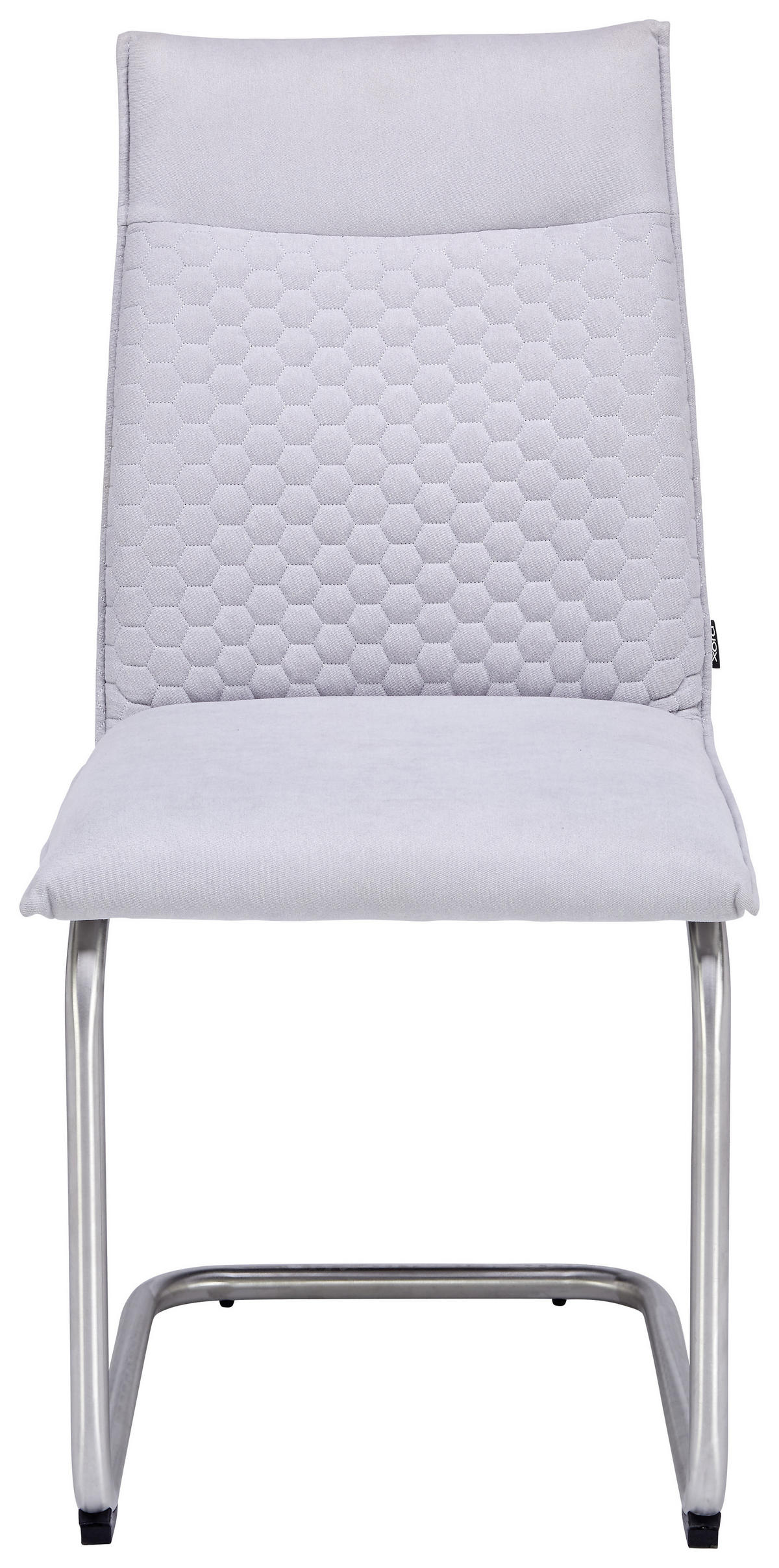 SZÁNKÓTALPAS SZÉK fém, textil világosszürke  - világosszürke/nemesacél, Design, textil/fém (47/92/59cm) - Xora