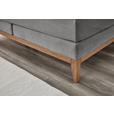 BOXSPRINGBETT 180/200 cm  in Grau  - Eichefarben/Grau, KONVENTIONELL, Holz/Textil (180/200cm) - Carryhome
