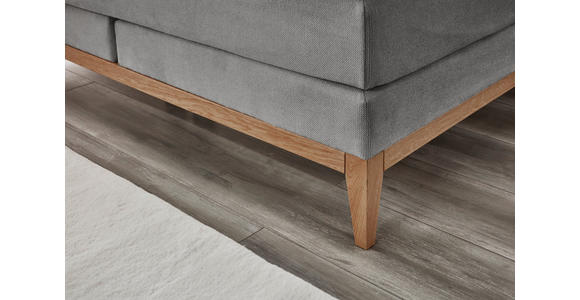BOXSPRINGBETT 180/200 cm  in Grau  - Eichefarben/Grau, KONVENTIONELL, Holz/Textil (180/200cm) - Carryhome