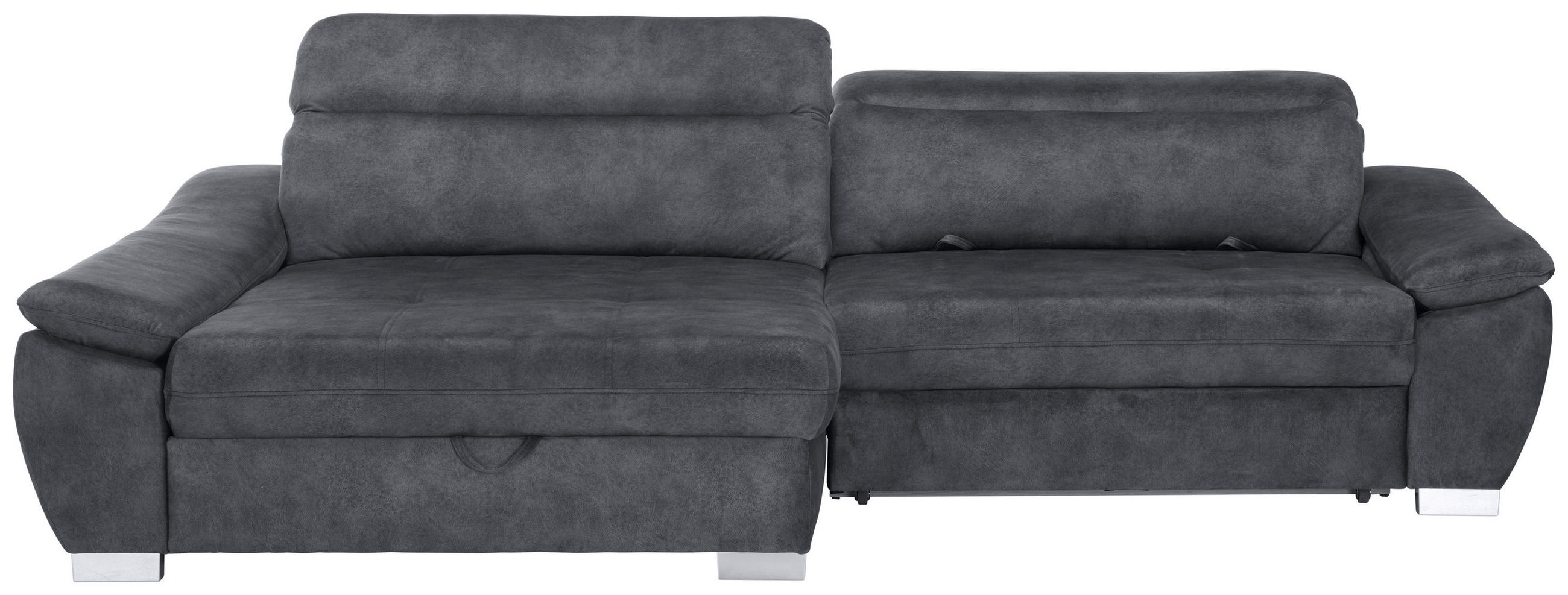 ECKSOFA Anthrazit Webstoff 