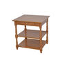 BEISTELLTISCH 48/52/54 cm Kautschukholz massiv Eichefarben rechteckig  - Eichefarben, KONVENTIONELL, Holz/Holzwerkstoff (48/52/54cm) - MID.YOU