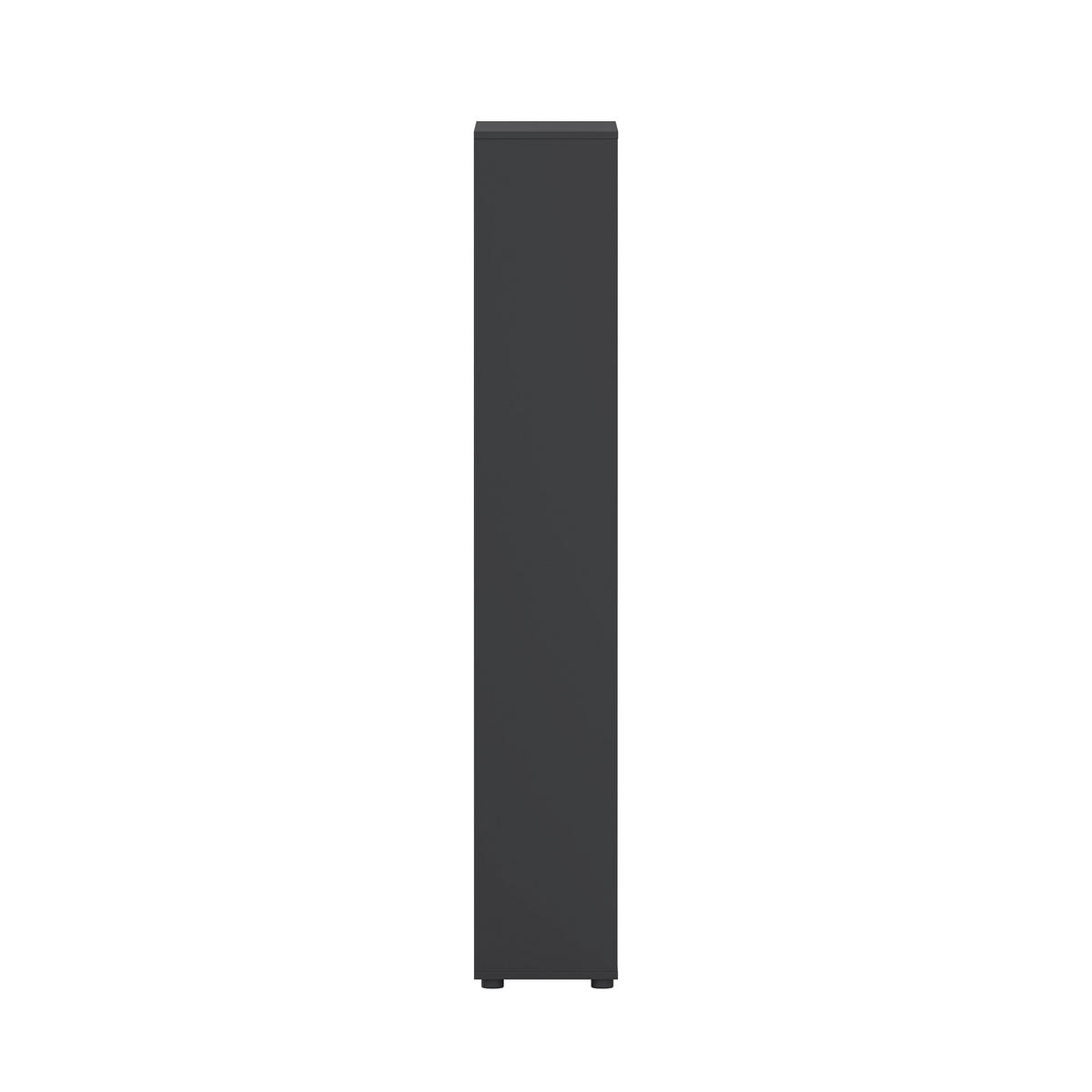 REGÁL, sivá, farba duba, 79,6/34,3/204,7 cm - čierna/sivá, Modern, kompozitné drevo/plast (79,6/34,3/204,7cm) - MID.YOU