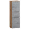 MIDISCHRANK 40/130/35 cm  - Eiche Wotan/Hellgrau, MODERN, Holzwerkstoff (40/130/35cm) - Held