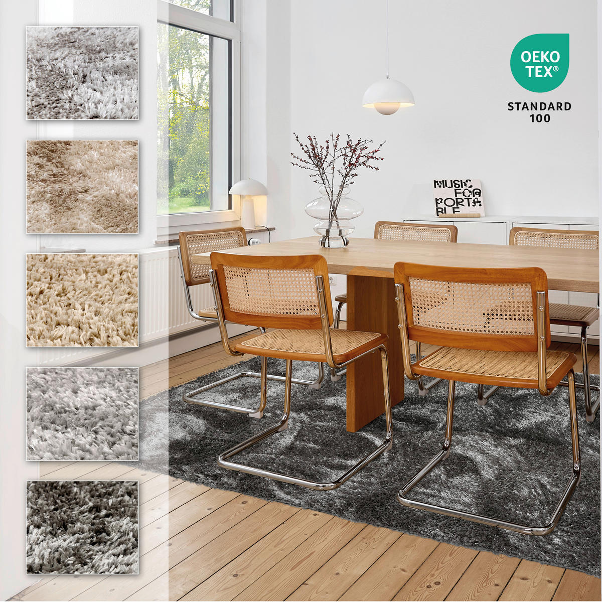 WEBTEPPICH 120/180 cm Paulie Grau rechteckig  - Grau, Basics, Textil (120/180cm) - Astra