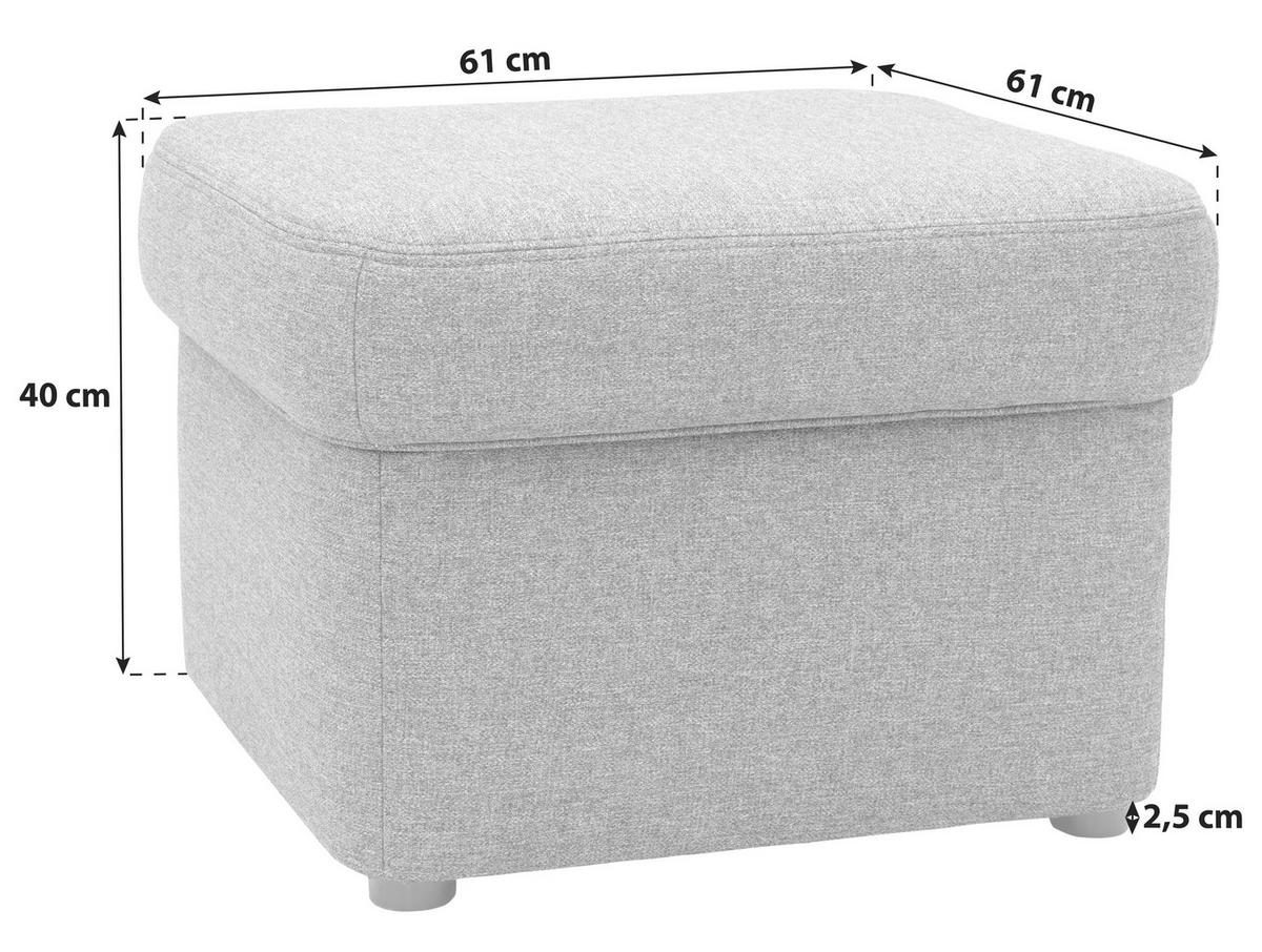 HOCKER Webstoff Mintgrün  - Schwarz/Mintgrün, KONVENTIONELL, Kunststoff/Textil (61/40/61cm) - MID.YOU