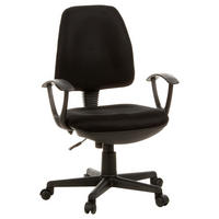 VRTLJIVI STOL umetna masa, tekstil črna  - črna, Moderno, umetna masa/tekstil (57/106/44cm) - MID.YOU