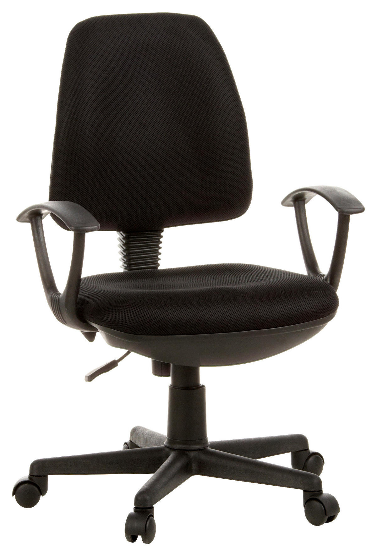 VRTLJIVI STOL umetna masa, tekstil črna  - črna, Moderno, umetna masa/tekstil (57/106/44cm) - MID.YOU