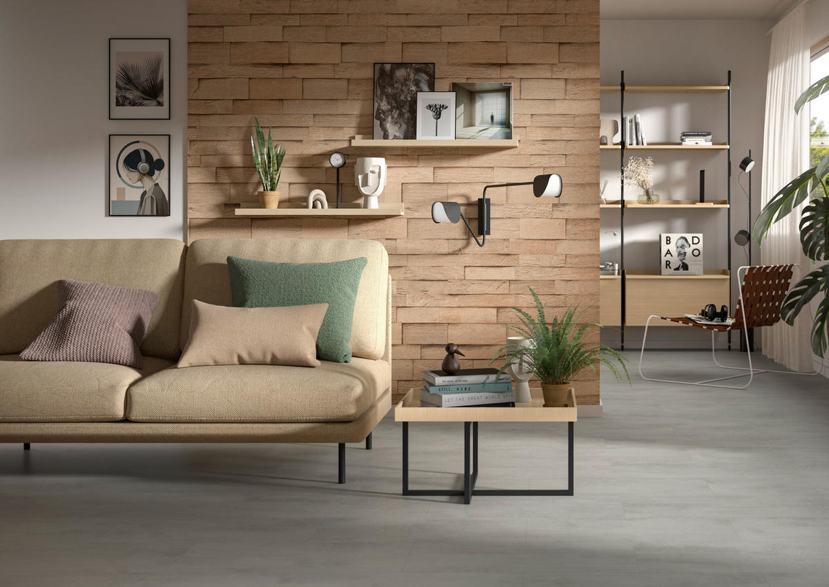 DECOWALL LAXFIELD EICHE 3 Stück  - Eichefarben, Design, Naturmaterialien (125/66/1.2cm) - Egger Holzwerkstoffe