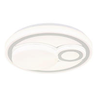 LED-DECKENLEUCHTE  38/7,5 cm    - Chromfarben/Weiss, Design, Kunststoff/Metall (38/7,5cm) - Globo