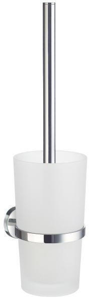 WC-BÜRSTENGARNITUR in Metall  Kunststoff   - Chromfarben, Basics, Glas/Kunststoff (11,9/38cm)