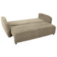 SCHLAFSOFA mit Liegefunktion, Schlafen auf Sitzhöhe, Rücken echt Flachgewebe Beige - Beige/Schwarz, KONVENTIONELL, Kunststoff/Textil (250/74/108cm) - Carryhome