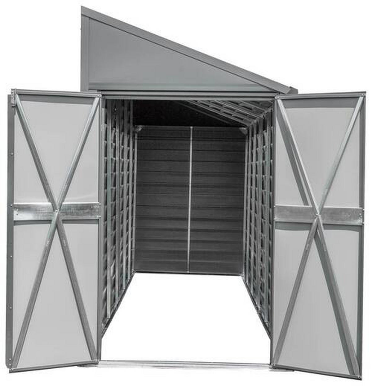 GERÄTEHAUS 203/208/124 cm  - Grau, Basics, Metall (203/208/124cm) - Ambia Garden