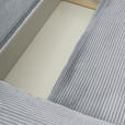 ECKSOFA Hellgrau Cord  inkl. Rückenkissen, Schlaffunktion, Rücken echt, Stauraum, Liegefläche im Originalstoff  - Hellgrau/Schwarz, KONVENTIONELL, Kunststoff/Textil (266/180cm) - Carryhome