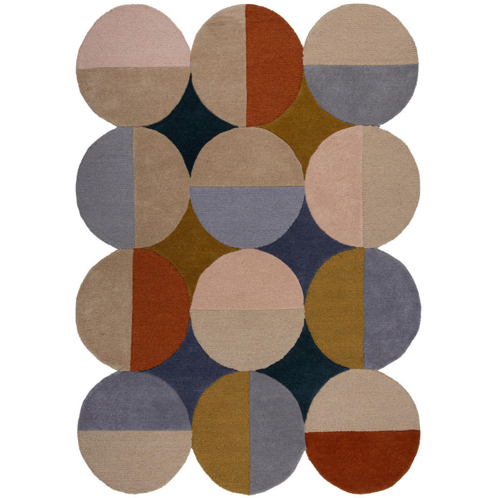 Flair Rugs VLNENÝ KOBEREC, 200/290 cm modrá, hrdzavá