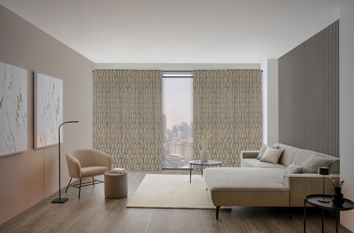 FERTIGVORHANG  blickdicht   140/260 cm  - Taupe, Trend, Textil (140/260cm) - Dieter Knoll