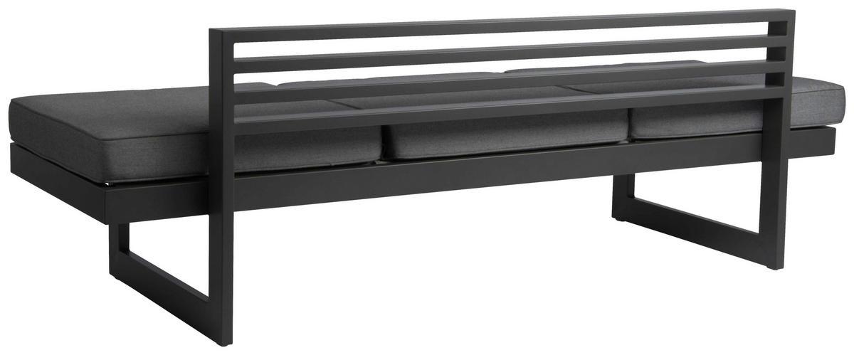 GARTENLIEGE 80/73/216 cm  - Anthrazit/Grau, Design, Textil/Metall (80/73/216cm) - Stern
