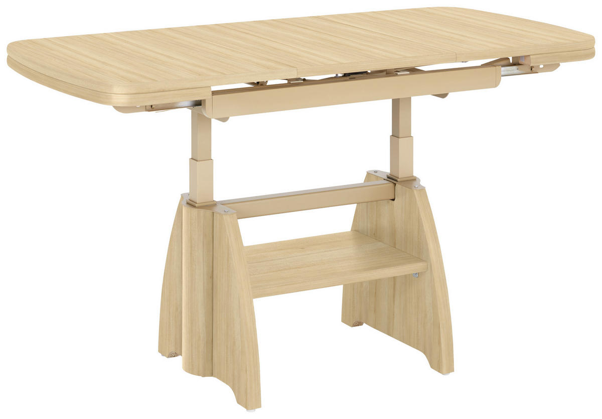COUCHTISCH in Holzwerkstoff 90-131/65/56-75 cm  - Buchefarben, Konventionell, Holzwerkstoff (90-131/65/56-75cm) - Venda