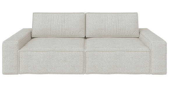 SCHLAFSOFA  in Webstoff Creme  - Creme/Schwarz, KONVENTIONELL, Kunststoff/Textil (256/83/115cm) - Carryhome