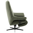 RELAXSESSEL in Leder Grün  - Beige/Schwarz, Design, Leder/Metall (92/79/82cm) - Dieter Knoll