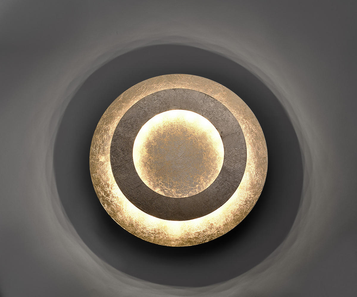 PLAFONIERĂ CU LED - auriu, Design, metal (24/8cm)