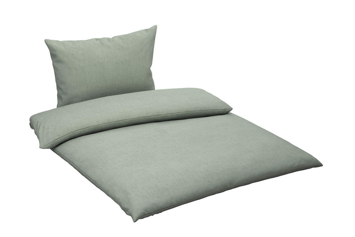 BETTWÄSCHE 2-teilig Flanell 140/200 cm  - Grün, Basics, Textil (140/200cm) - Esposa