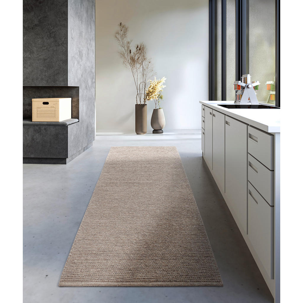 Thumbnail - Villeroy & Boch Läufer Kollektion 1748, Cappuccino, Textil, Uni, rechteckig, 80x200 cm, Care & Fair, für Fußbodenheizung...