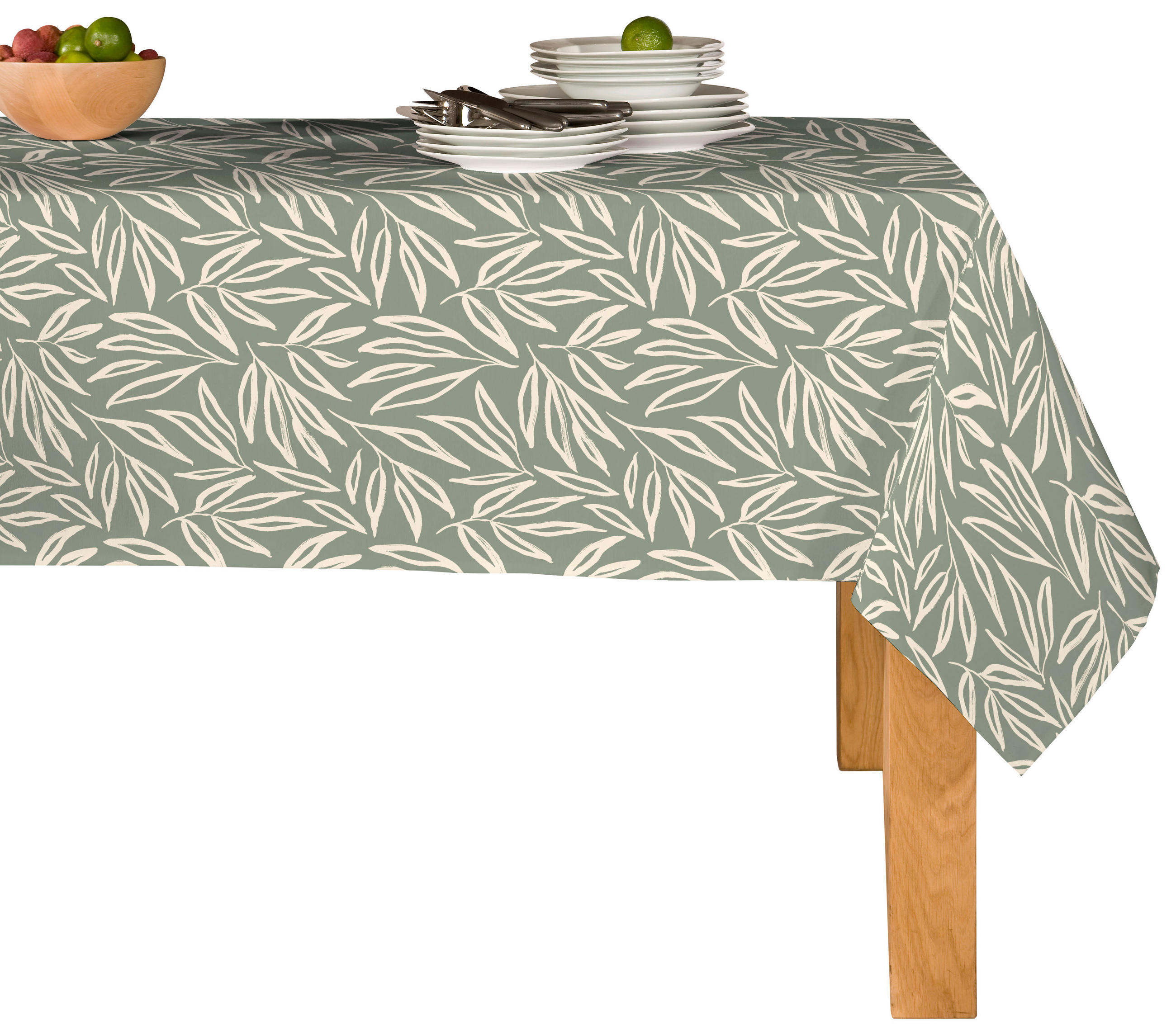 UBRUS, 140/240 cm, šedozelená - šedozelená, Basics, textil (140/240cm) - MISTRAL