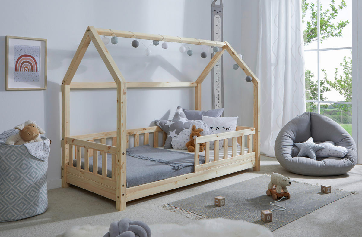HAUSBETT 80/160 cm Naturfarben  - Naturfarben, Modern, Holz (80/160cm) - MID.YOU