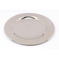 DEKORAČNÝ TANIER - strieborná, Basics, kov (33cm)