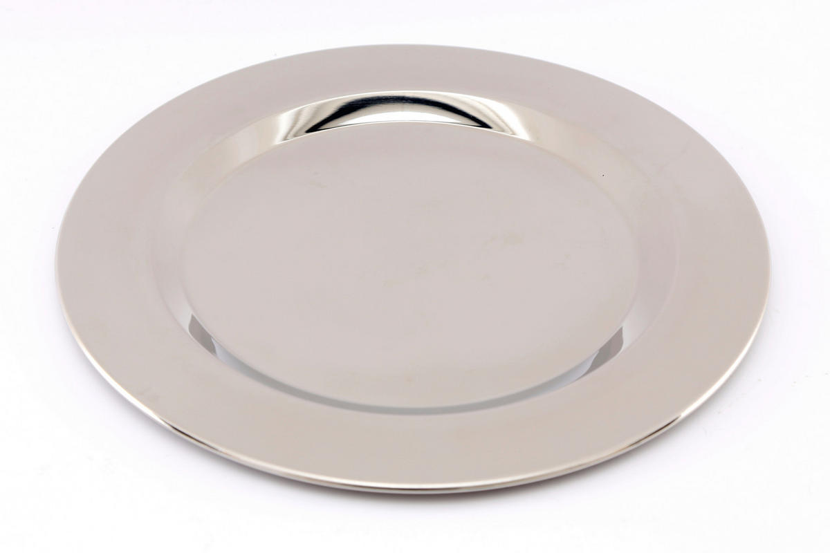 DEKORAČNÝ TANIER - strieborná, Basics, kov (33cm)