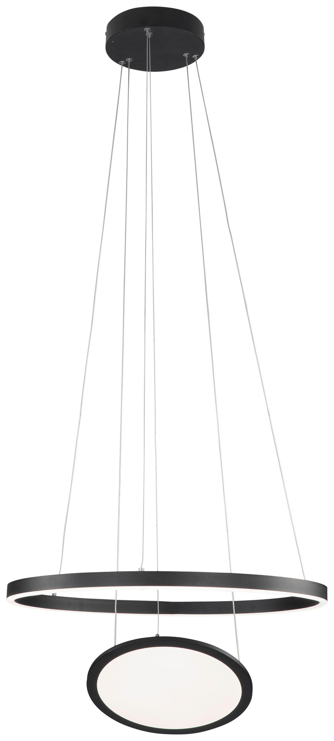 LUSTRĂ LED  - alb/negru, Trend, plastic/metal (60cm) - Novel