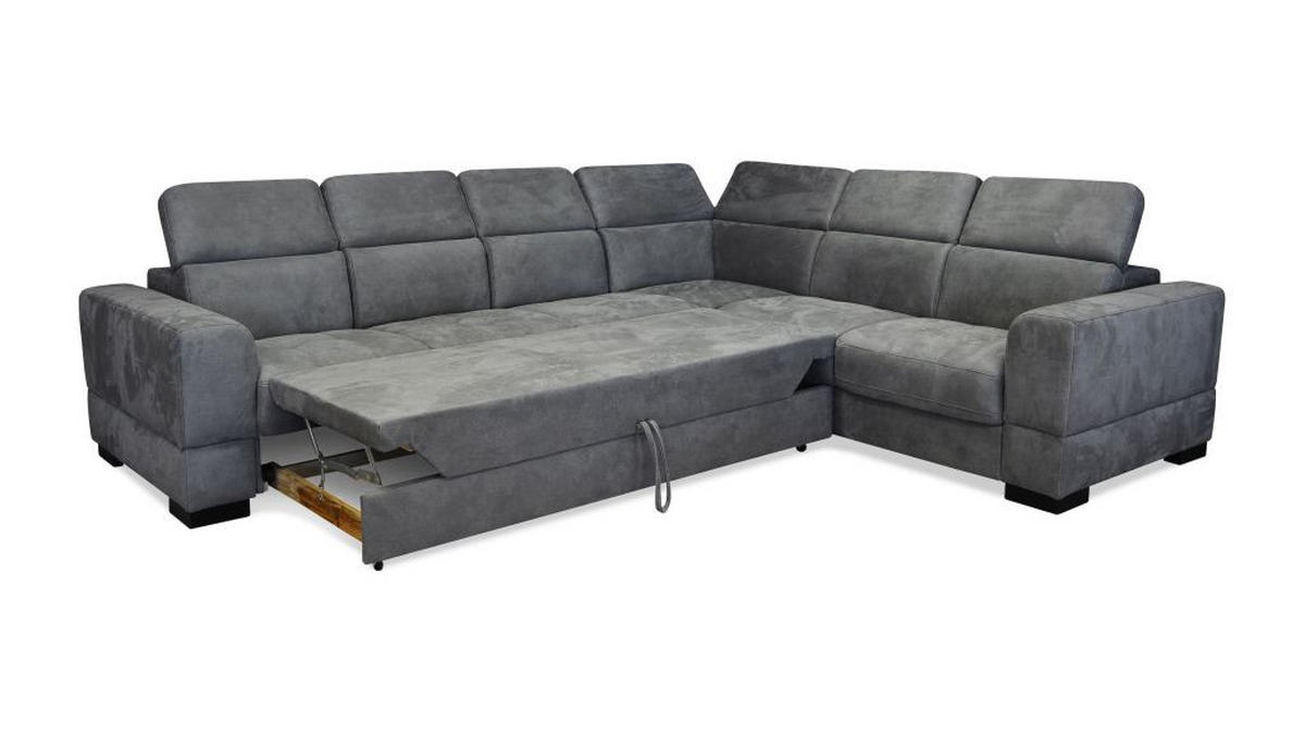 SJEDEĆA GARNITURA drvo, tekstil, drvni materijal  siva   - siva, Moderno, drvni materijal/drvo (305/245cm) - Hom`in