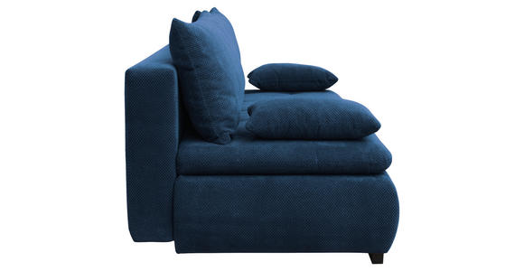 SCHLAFSOFA Webstoff, Plüsch Dunkelblau - Schwarz/Dunkelblau, KONVENTIONELL, Textil (203/72-96/98cm) - Novel