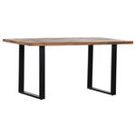 ESSTISCH in Holz 160/90/76 cm  - Schwarz/Naturfarben, KONVENTIONELL, Holz/Metall (160/90/76cm) - Landscape