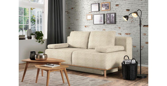 BOXSPRINGSOFA Carla  mit Stoffauswahl, Rücken echt Beige  - Beige, Design, Holz/Textil (203/97/107cm) - Dieter Knoll