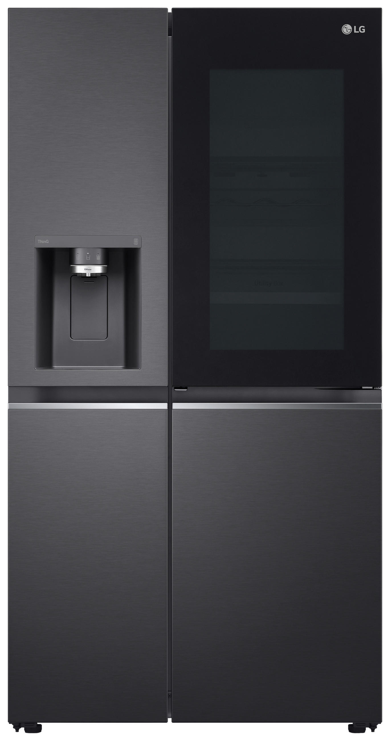 SIDE-BY-SIDE 91,3/179/73,5 cm GSXV90MCDE  - Schwarz, Basics, Glas/Kunststoff (91,3/179/73,5cm) - LG