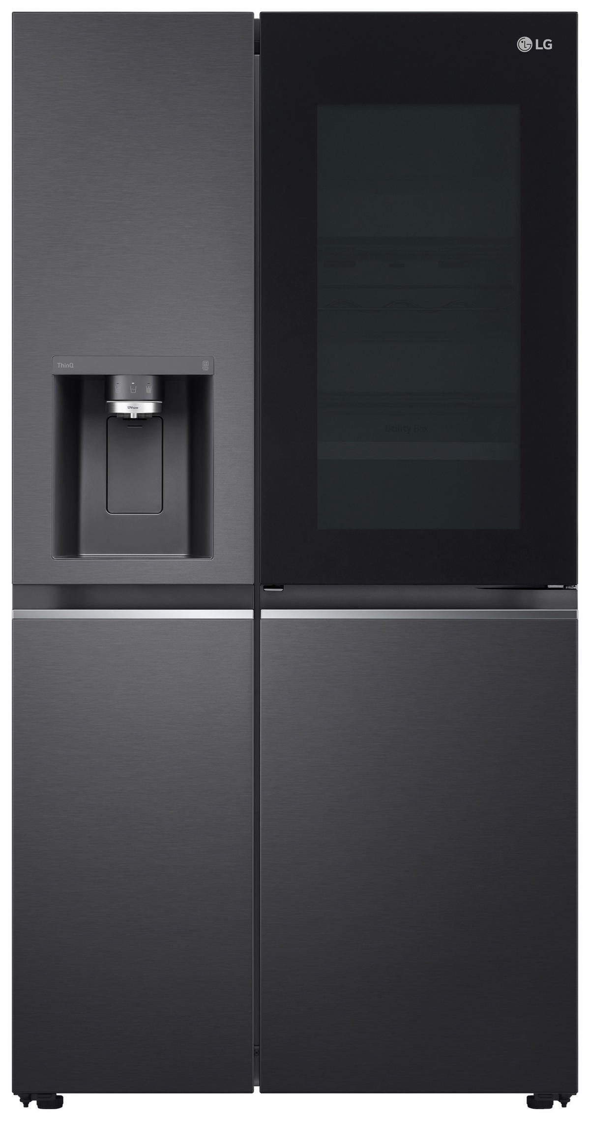 SIDE-BY-SIDE 91,3/179/73,5 cm GSXV90MCDE  - Schwarz, Basics, Glas/Kunststoff (91,3/179/73,5cm) - LG