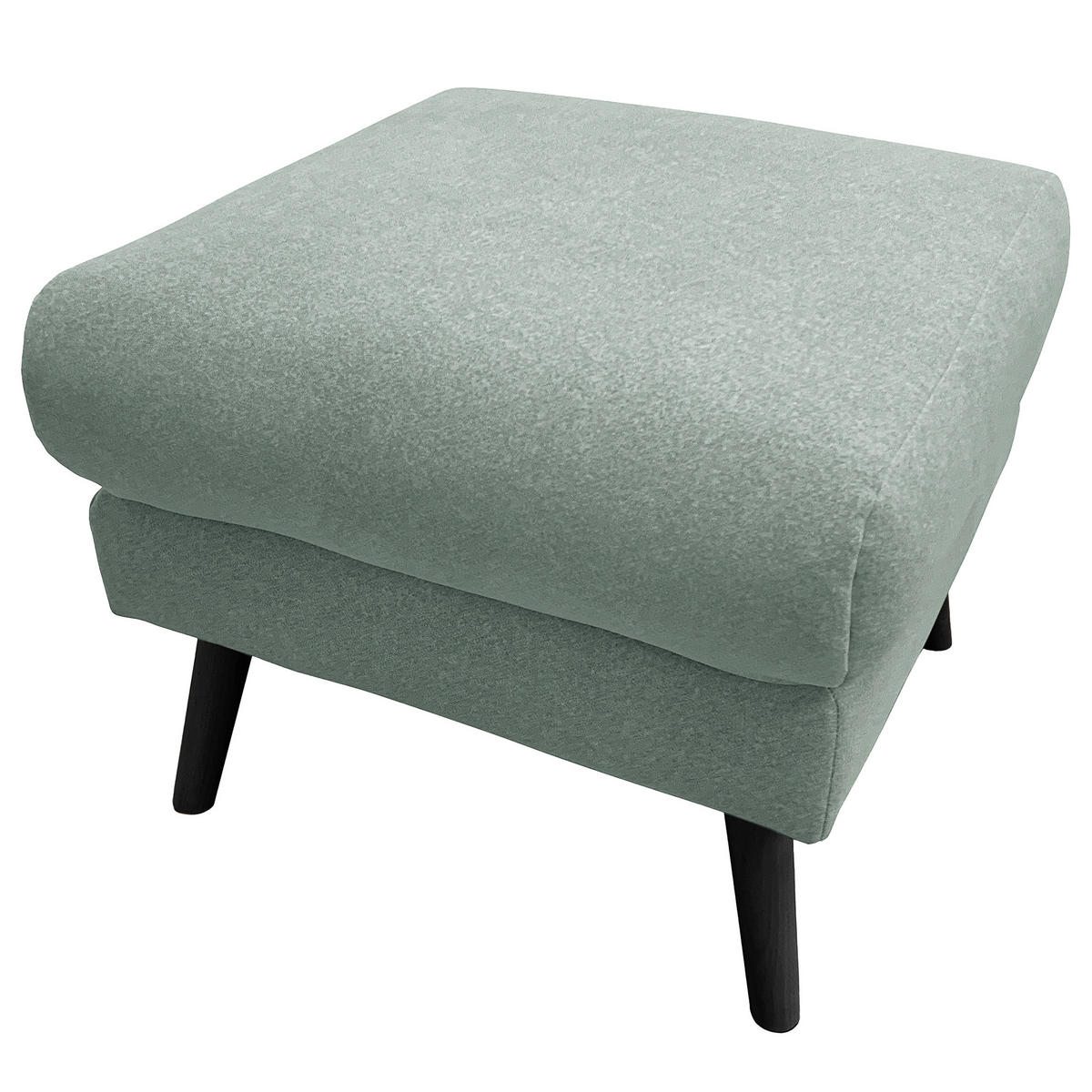 HOCKER Webstoff Hellblau  - Schwarz/Hellblau, Design, Holz/Textil (61/49/65cm) - Livetastic