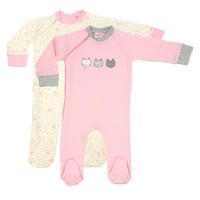 PYJAMAS  - ljusrosa/grå, Basics, textil (74null) - My Baby Lou