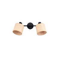 STRAHLER 42,5/25/13 cm   - Schwarz/Naturfarben, Natur, Textil/Metall (42,5/25/13cm)