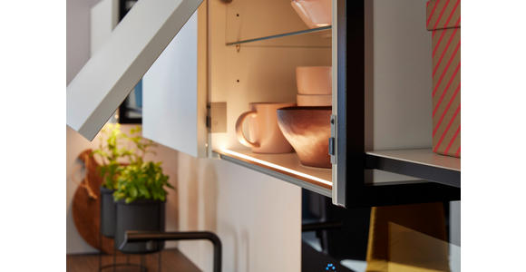 EINBAUKÜCHE - Nussbaumfarben/Weiß, Design, Holzwerkstoff/Kunststoff - Dieter Knoll