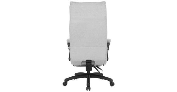 CHEFSESSEL Teddystoff Hellgrau - Hellgrau/Schwarz, Design, Kunststoff/Textil (64,5/112/120/65cm) - Carryhome