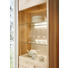 VITRINE Eiche furniert, massiv Eichefarben - Eichefarben/Nickelfarben, KONVENTIONELL, Glas/Holz (65,6/209,5/38cm) - Voleo
