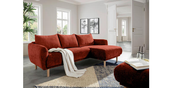 HOCKER Flachgewebe Rostfarben - Rostfarben, KONVENTIONELL, Holz/Textil (88/49/62cm) - Carryhome