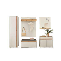 GARDEROBE 6-teilig  in 260/200/40 cm  - Eiche Wotan/Weiß, Design, Holzwerkstoff/Textil (260/200/40cm) - Modante