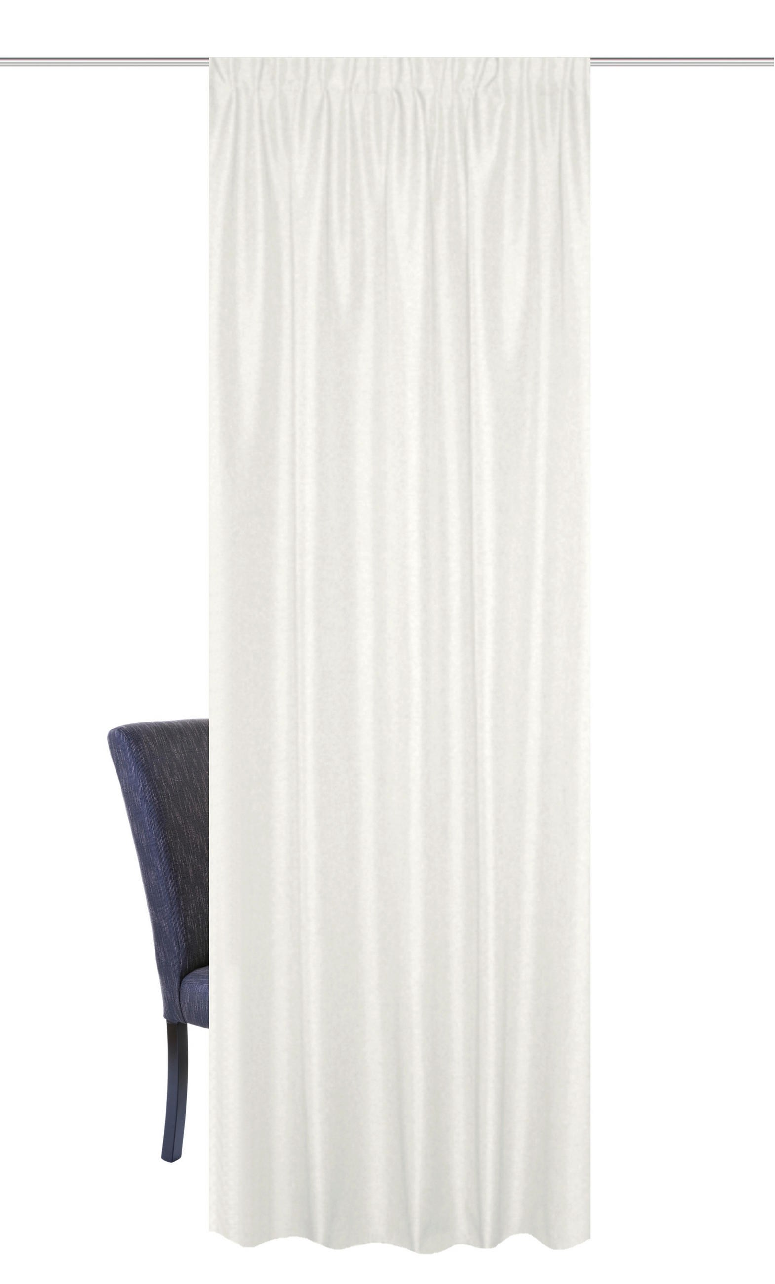 WÄRMESCHUTZVORHANG blickdicht  - Weiß, Basics, Textil (135/245cm) - Schmidt W. Gmbh
