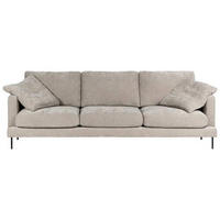 3-SITS SOFFA i beige  - beige/svart, Klassisk, metall/trä (264/98cm) - Chilliano